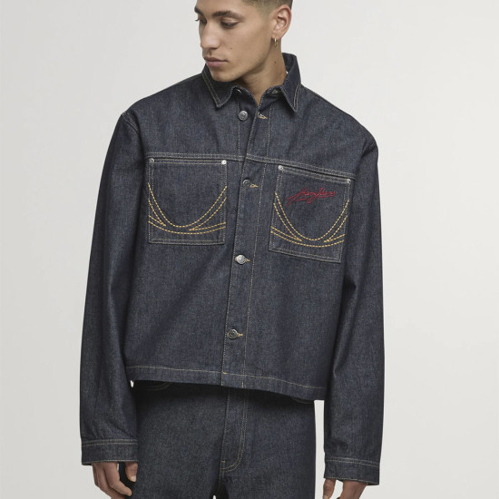 Karl Kani Ανδρικό jacket Cropped Rinsed Denim Jacket